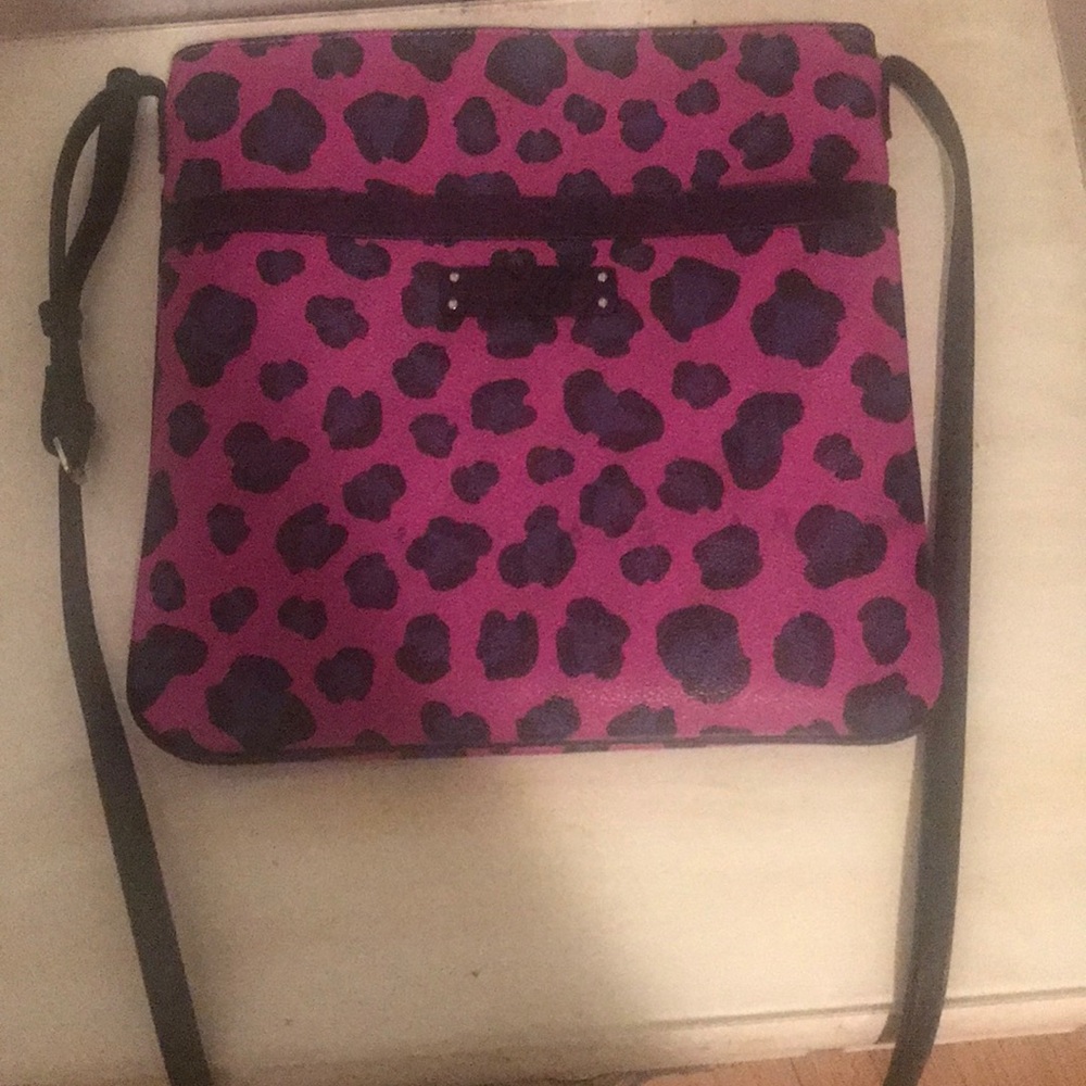 Large Vera Bradley Leopard Print Crossbody Bag